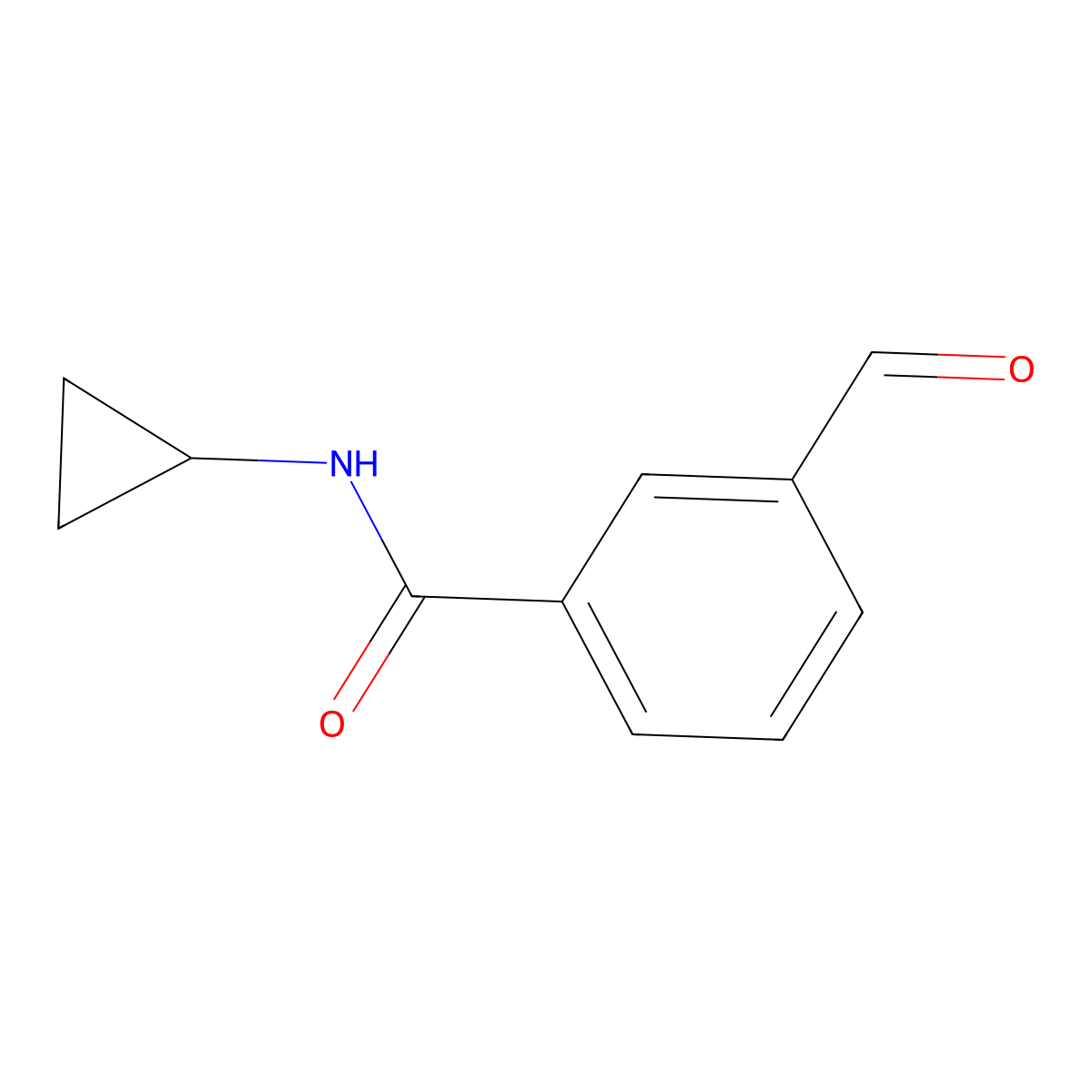 N-cyclopropyl-3-formylbenzamide molecular structure, CAS 1420386-84-0