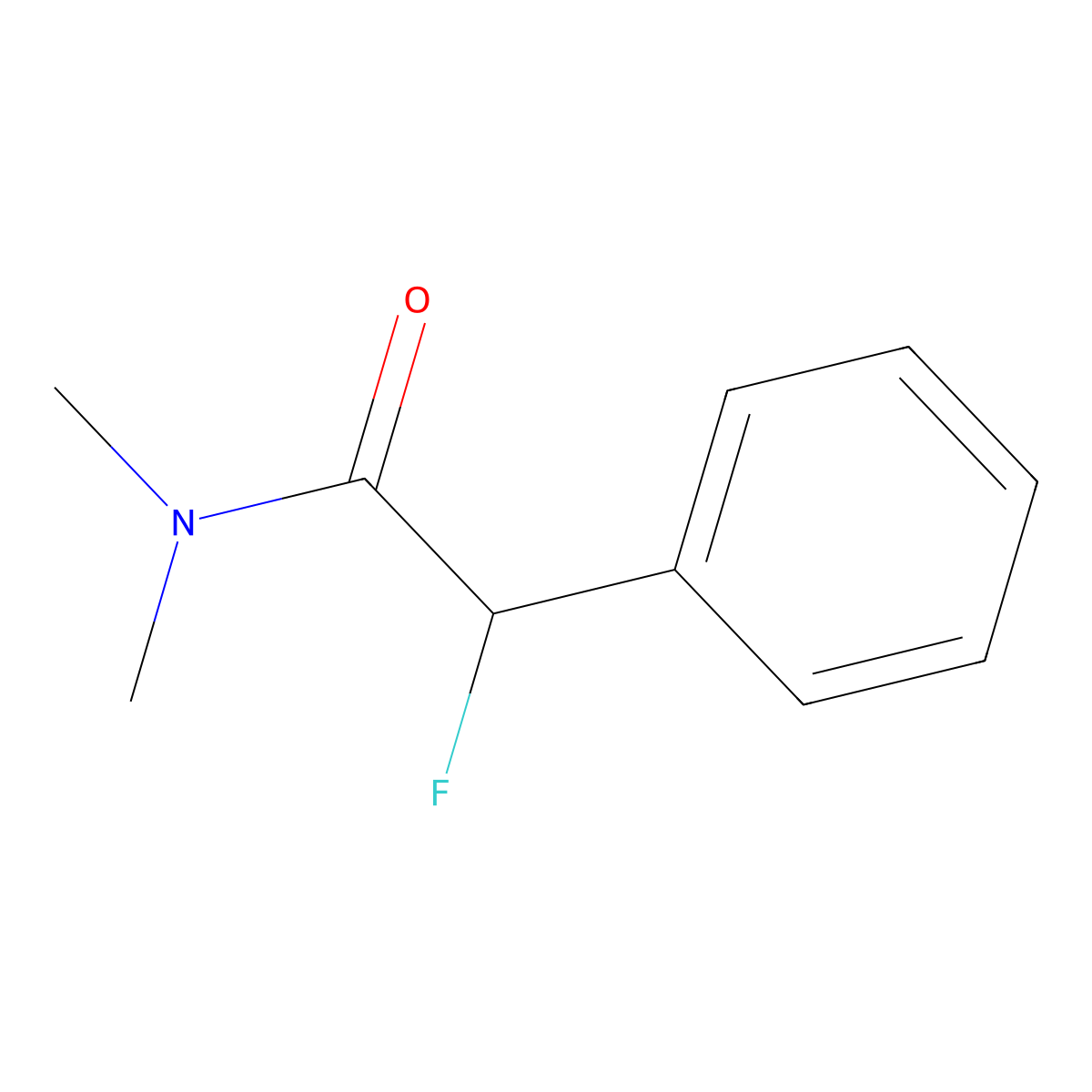 2-fluoro-N,N-dimethyl-2-phenylacetamide molecular structure, CAS 14204-06-9