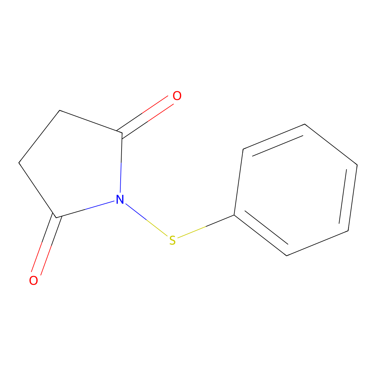 1-(Phenylthio)pyrrolidine-2,5-dione molecular structure, CAS 14204-24-1