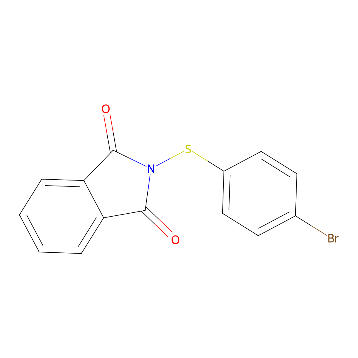 2-((4-Bromophenyl)thio)-1H-isoindole-1,3(2H)-dione molecular structure, CAS 14204-32-1