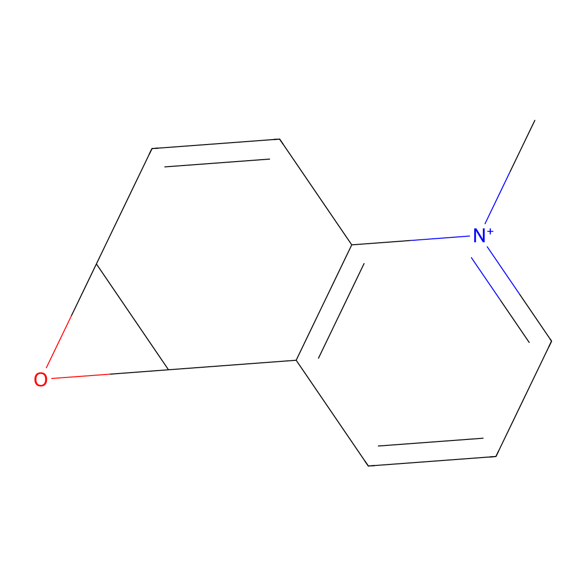 cis-(+-)-1a,7b-Dihydro-4-methyloxireno(f)quinolinium molecular structure, CAS 142044-37-9