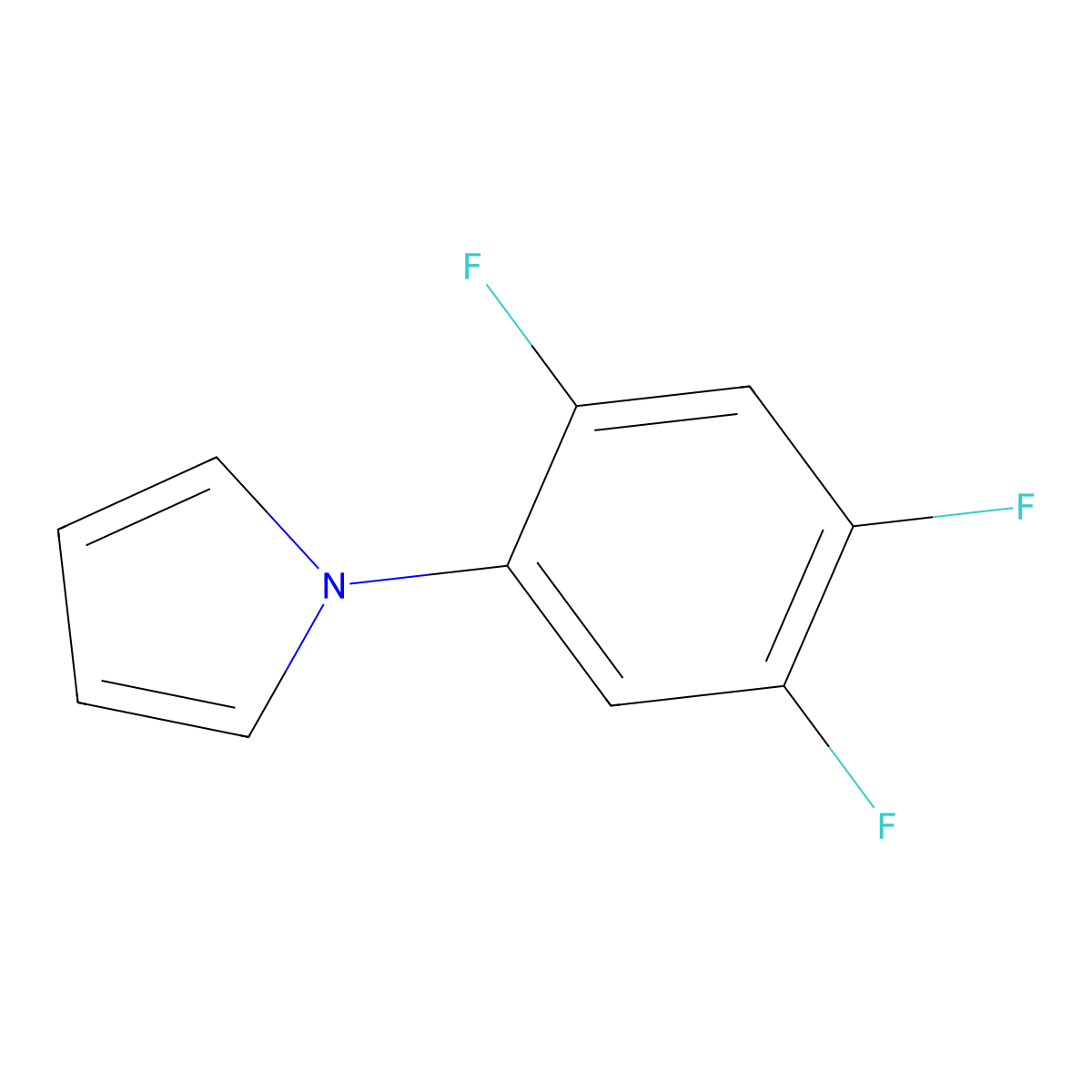 1-(2,4,5-Trifluorophenyl)pyrrole molecular structure, CAS 142044-89-1