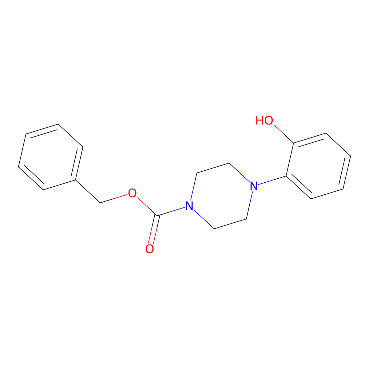 Benzyl 4-(2-hydroxyphenyl)piperazine-1-carboxylate molecular structure, CAS 1420467-19-1