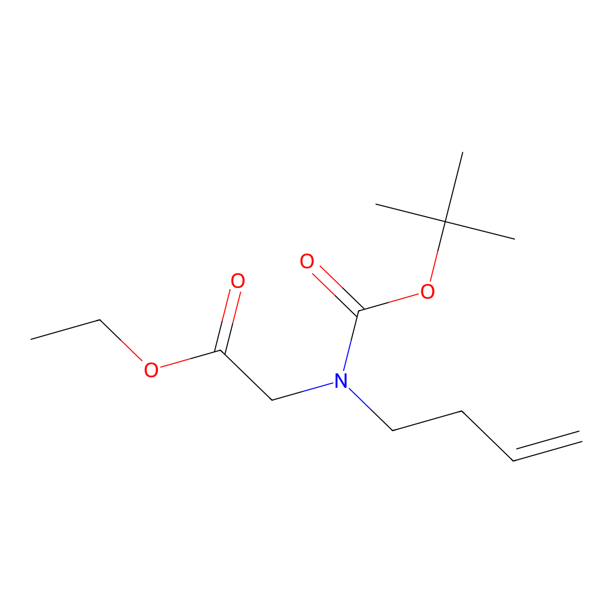 Ethyl 2-[(but-3-en-1-yl)[(tert-butoxy)carbonyl]amino]acetate molecular structure, CAS 1420470-44-5