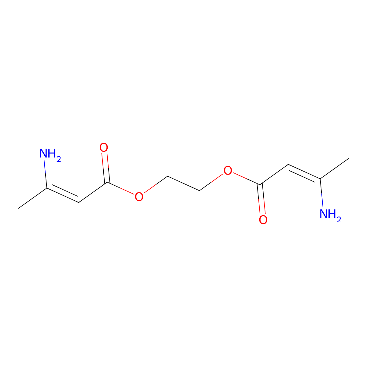 1,2-Ethanediyl bis(3-aminobut-2-enoate) molecular structure, CAS 14205-40-4