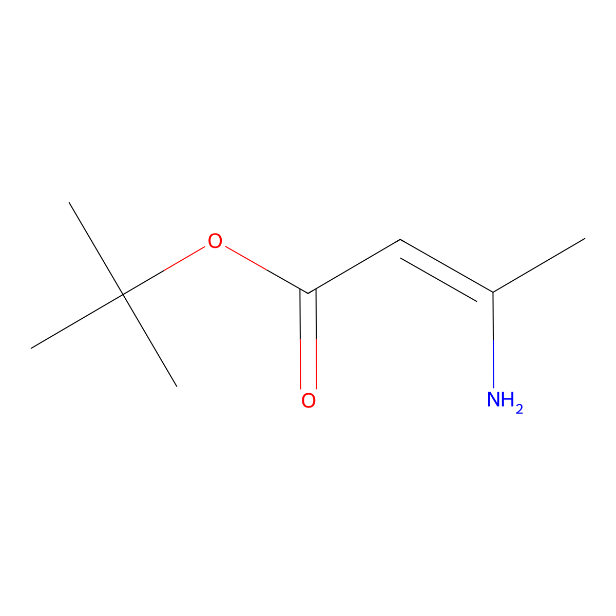 Tert-butyl 3-aminobut-2-enoate molecular structure, CAS 14205-43-7