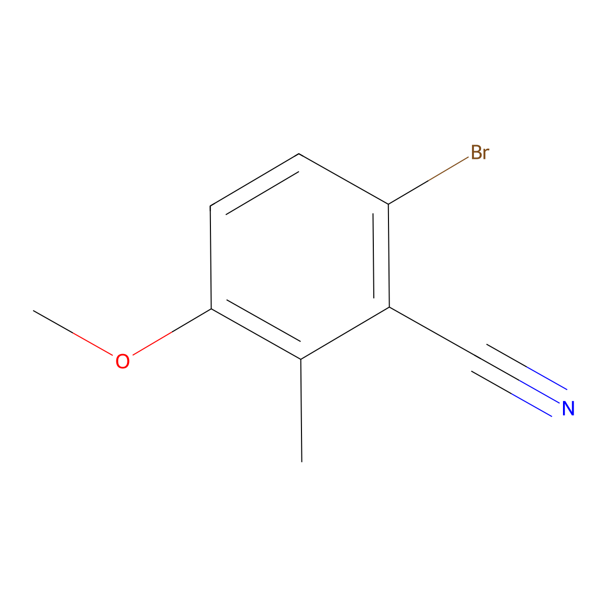 6-Bromo-3-methoxy-2-methylbenzonitrile molecular structure, CAS 1420537-63-8