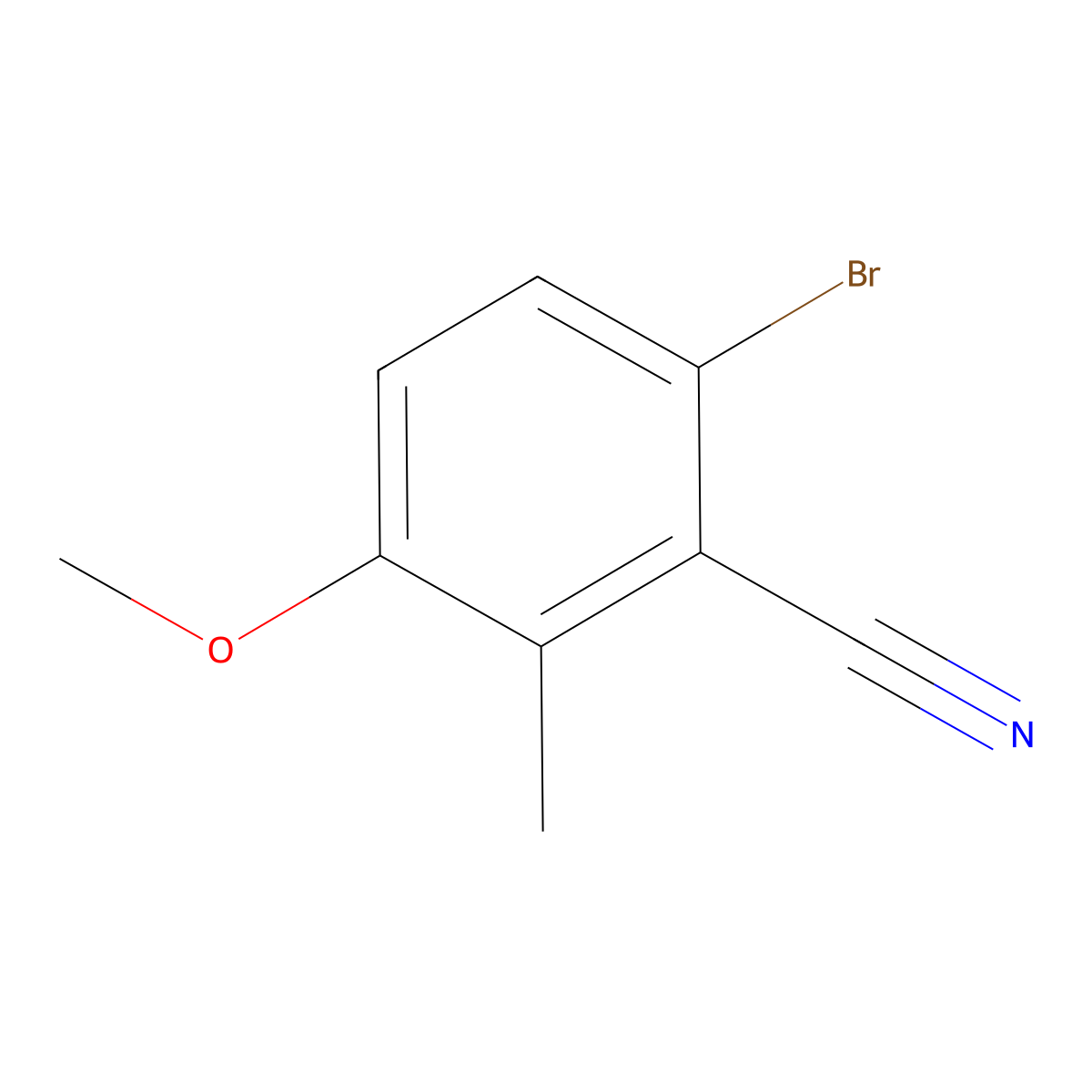 6-Bromo-3-methoxy-2-methylbenzonitrile molecular structure, CAS 1420537-63-8