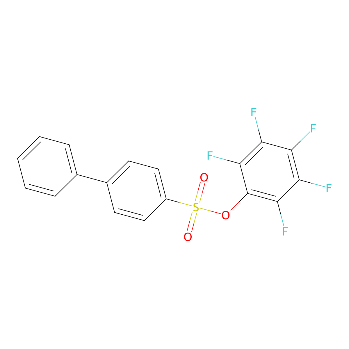 Pentafluorophenyl 4-phenylbenzene-1-sulfonate molecular structure, CAS 1420537-69-4