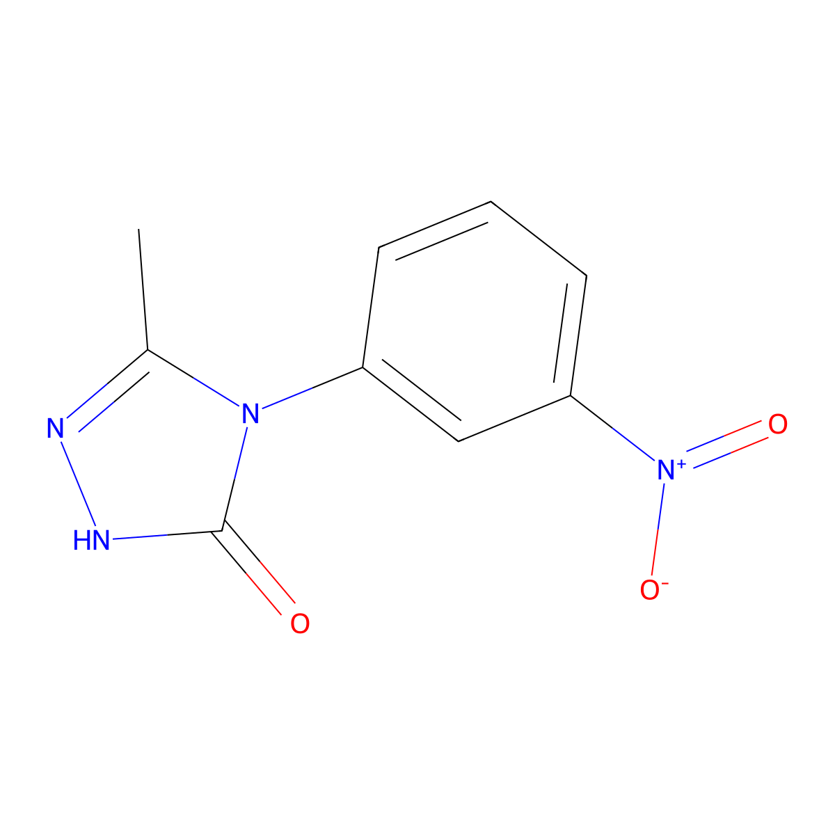3-methyl-4-(3-nitrophenyl)-4,5-dihydro-1H-1,2,4-triazol-5-one molecular structure, CAS 1420537-71-8