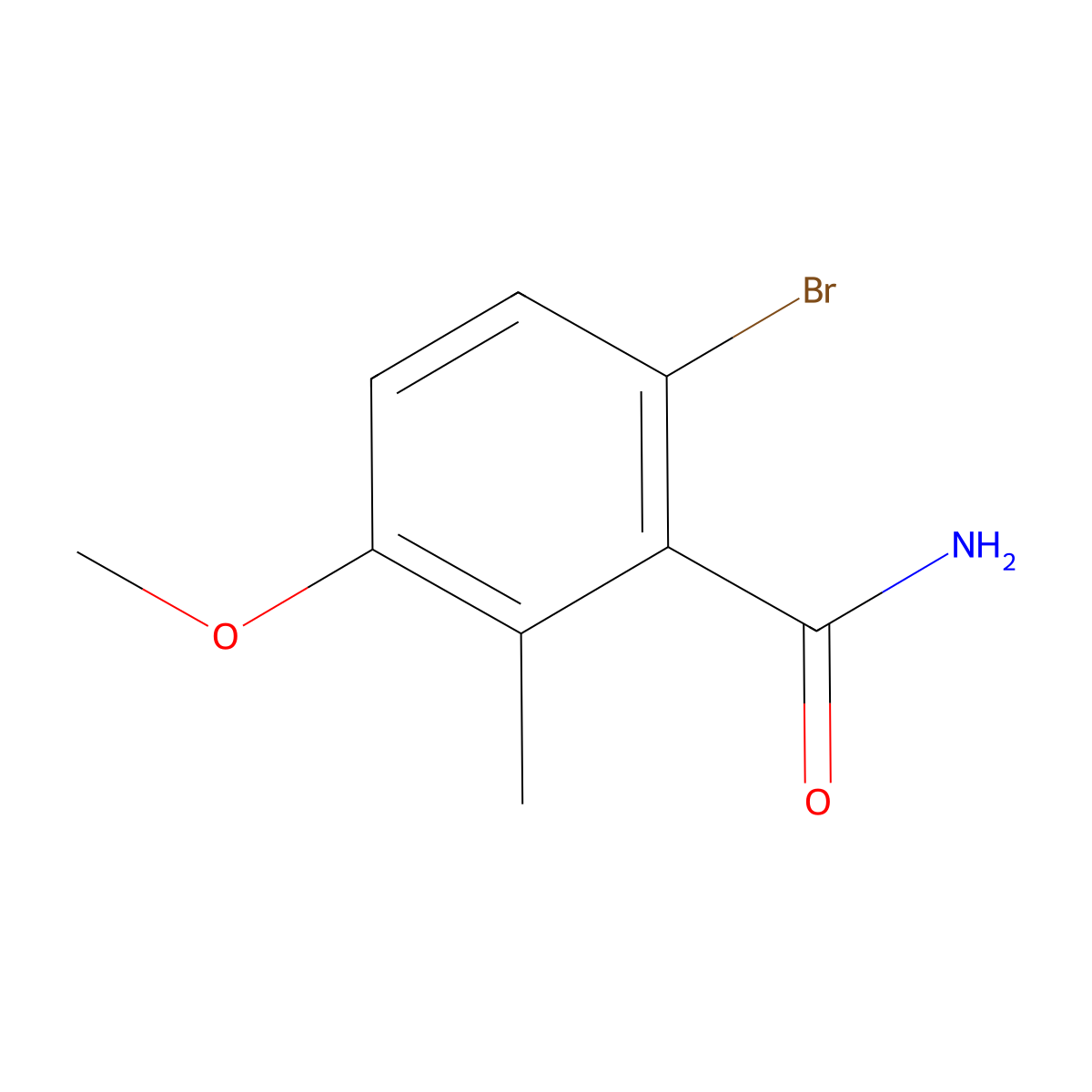 6-Bromo-3-methoxy-2-methylbenzamide molecular structure, CAS 1420537-79-6