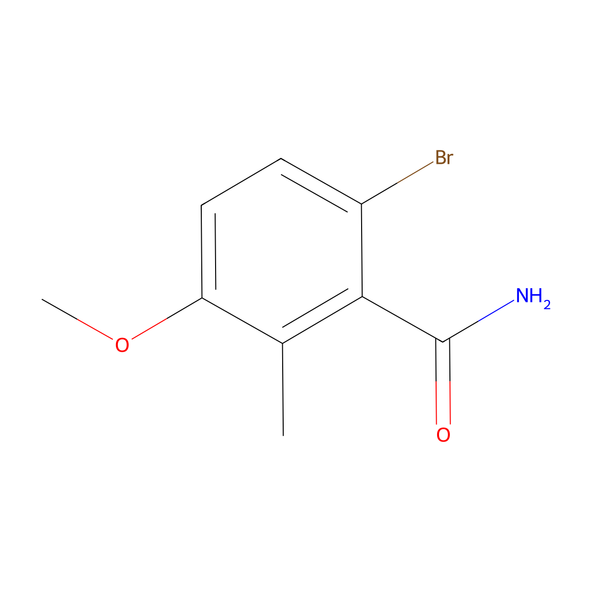 6-Bromo-3-methoxy-2-methylbenzamide molecular structure, CAS 1420537-79-6