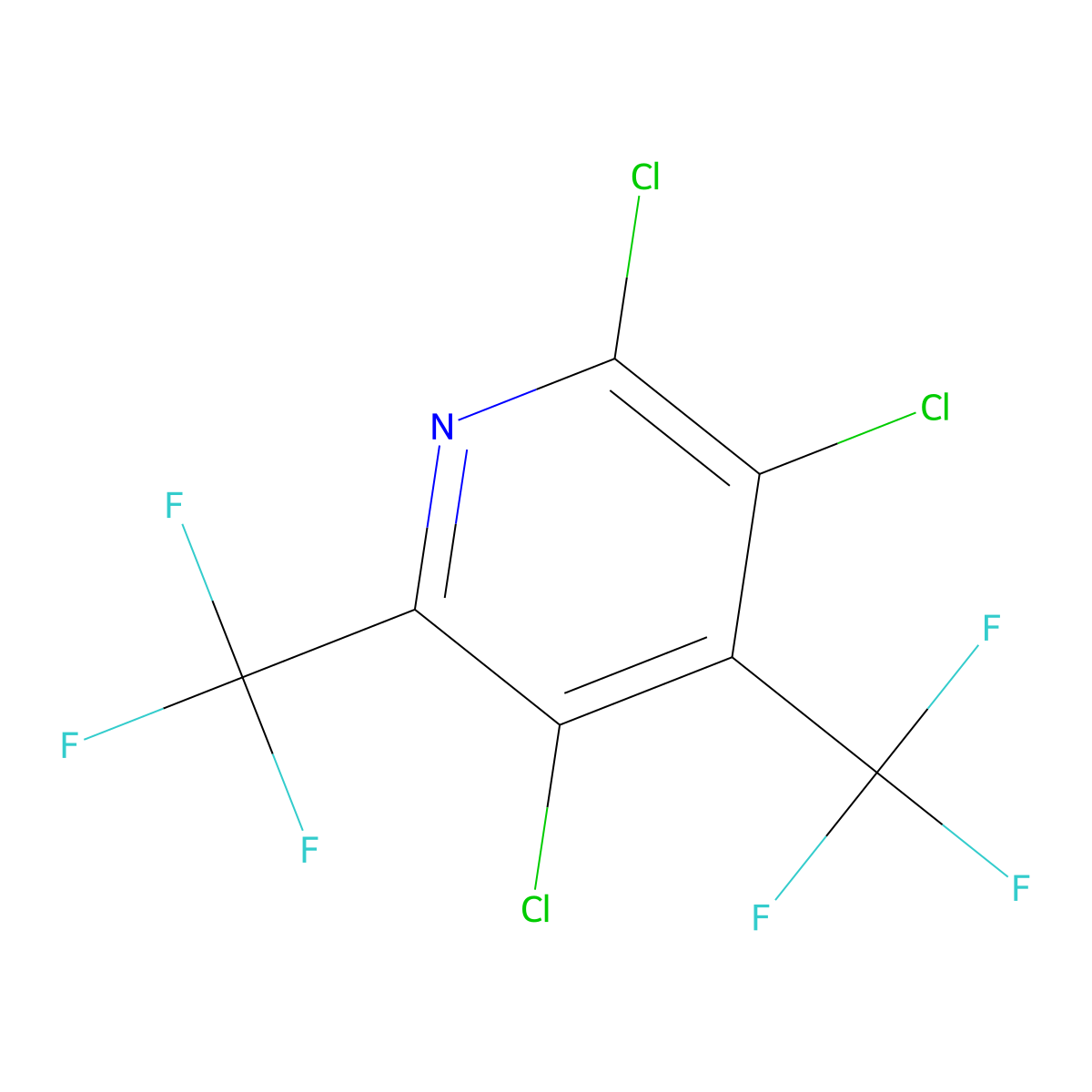 2,3,5-Trichloro-4,6-bistrifluoromethyl pyridine molecular structure, CAS 1420537-83-2