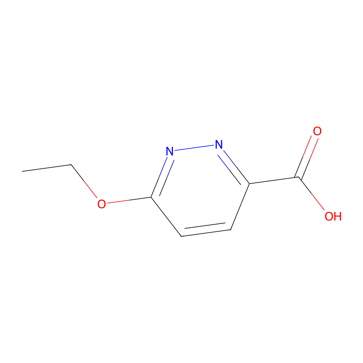 6-Ethoxypyridazine-3-carboxylic acid molecular structure, CAS 142054-74-8