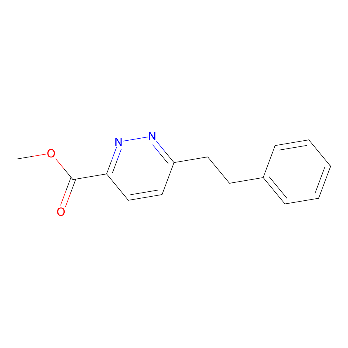Methyl 6-phenethylpyridazine-3-carboxylate molecular structure, CAS 142054-81-7