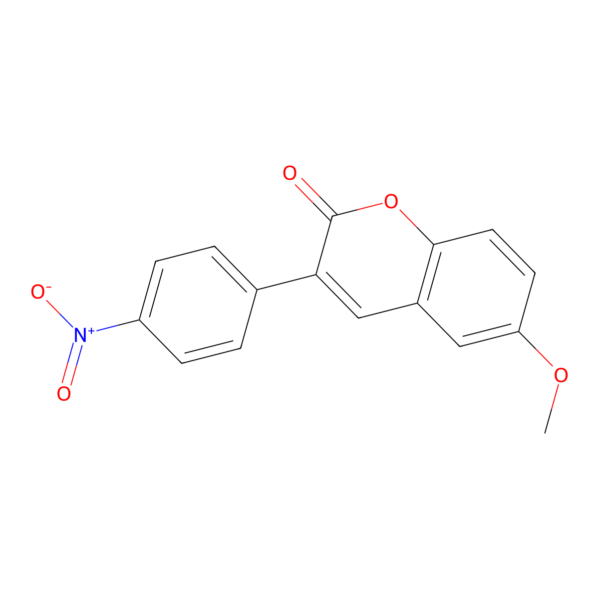 6-Methoxy-3-(4-nitrophenyl)chromen-2-one molecular structure, CAS 14206-33-8