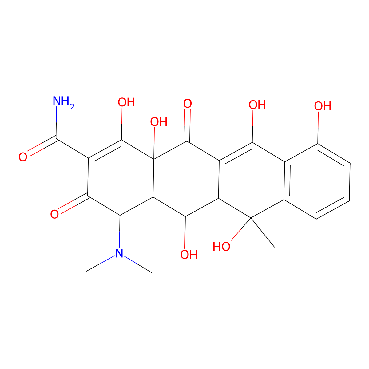 4-Epioxytetracycline molecular structure, CAS 14206-58-7