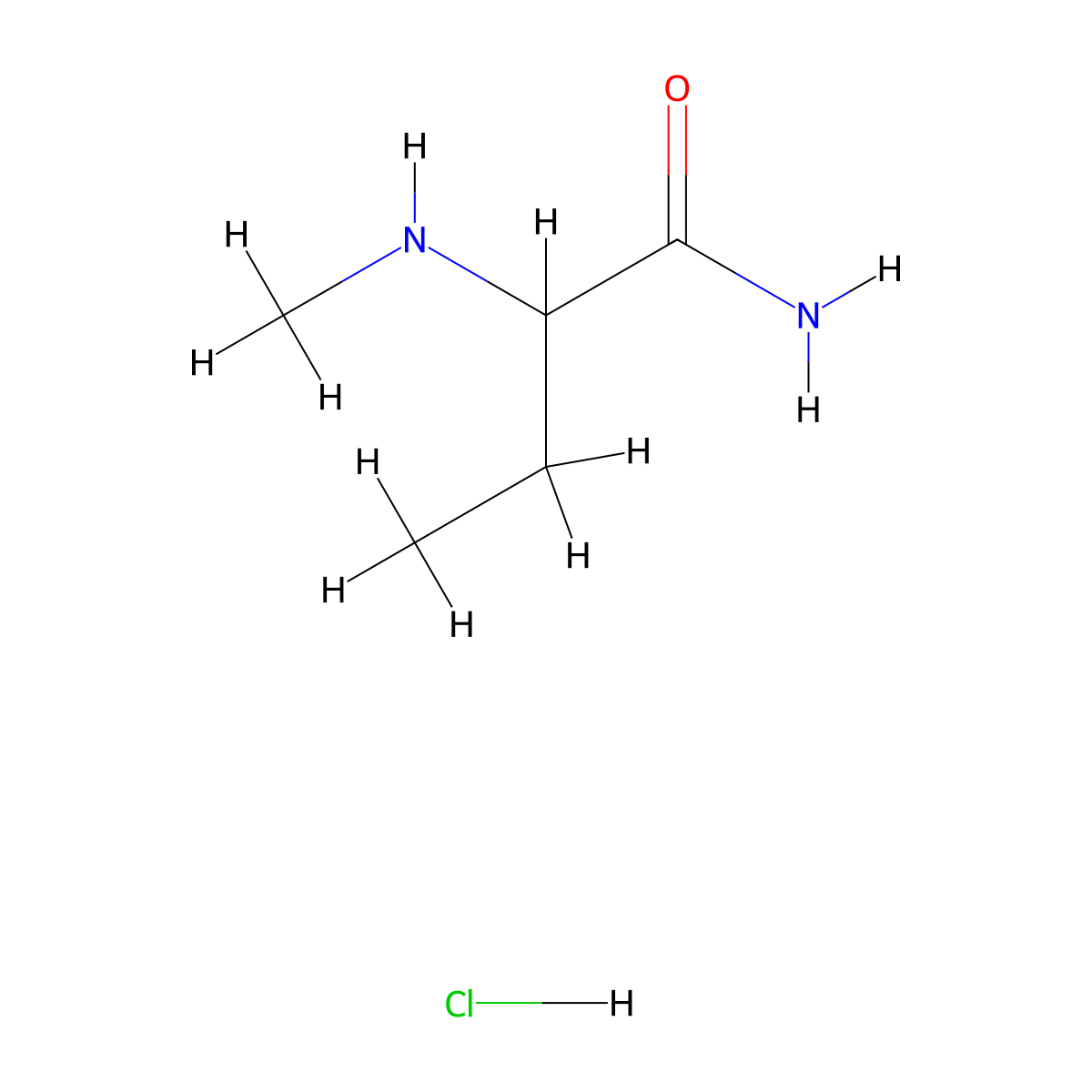 2-(Methylamino)butanamide hydrochloride molecular structure, CAS 1420659-67-1