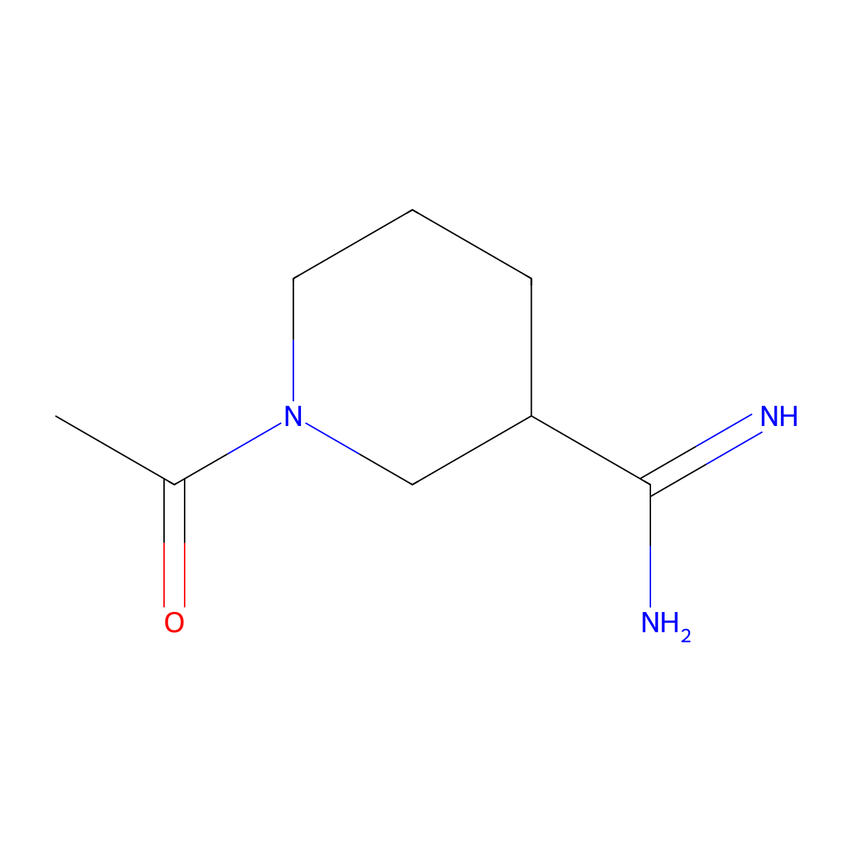1-Acetylpiperidine-3-carboximidamide molecular structure, CAS 1420661-97-7