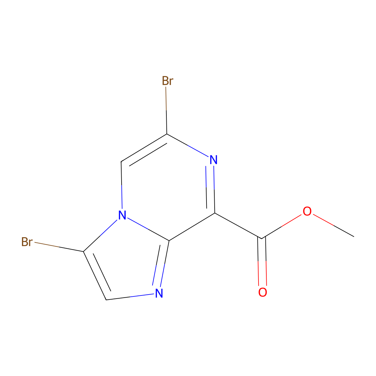 Methyl 3,6-dibromoimidazo[1,2-a]pyrazine-8-carboxylate molecular structure, CAS 1420670-22-9