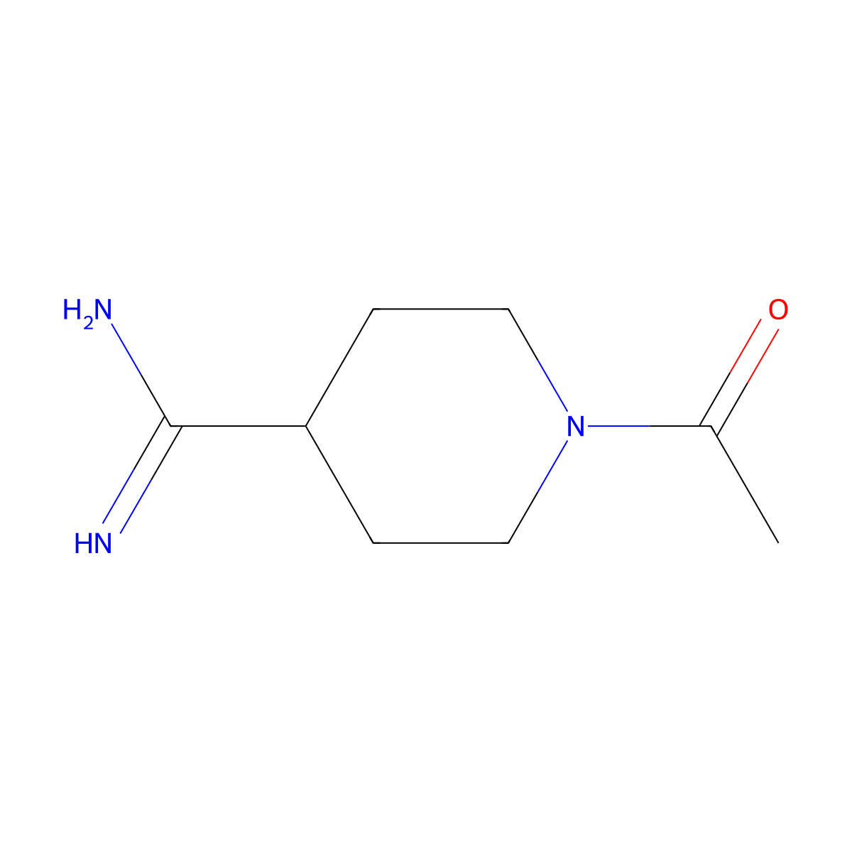 1-Acetylpiperidine-4-carboximidamide molecular structure, CAS 1420670-49-0