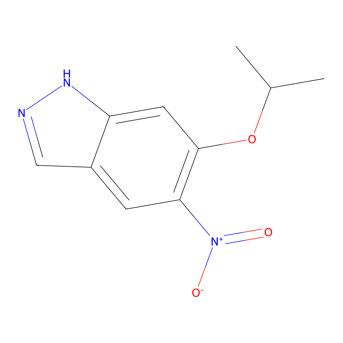 6-Isopropoxy-5-nitro-1H-indazole molecular structure, CAS 1420680-42-7