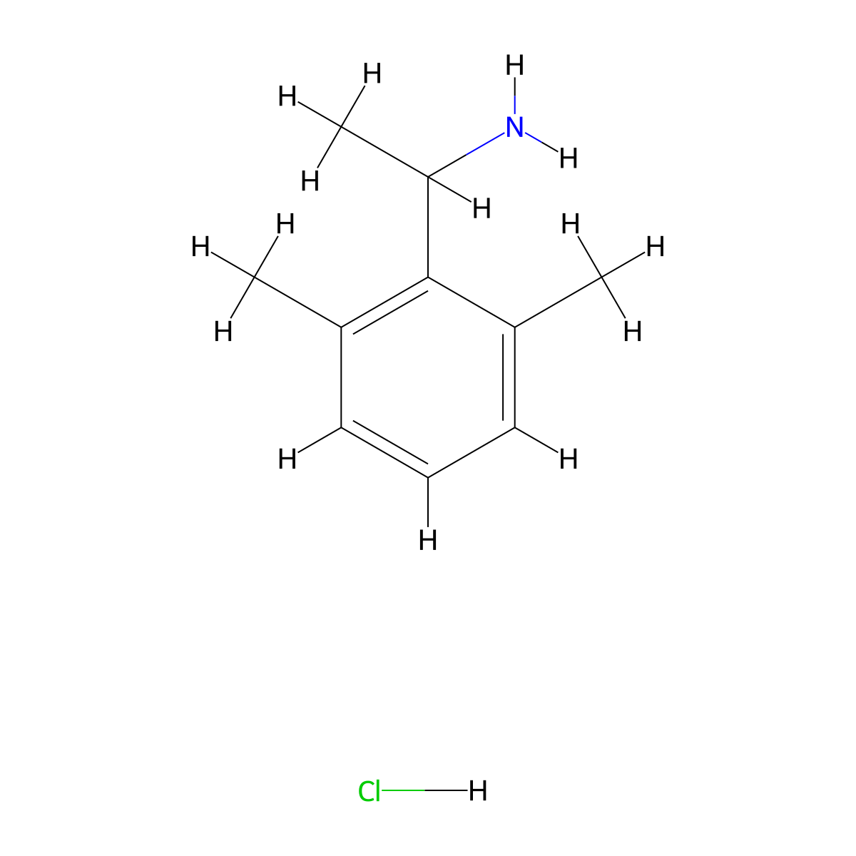 1-(2,6-Dimethylphenyl)ethan-1-amine hydrochloride molecular structure, CAS 1420684-64-5
