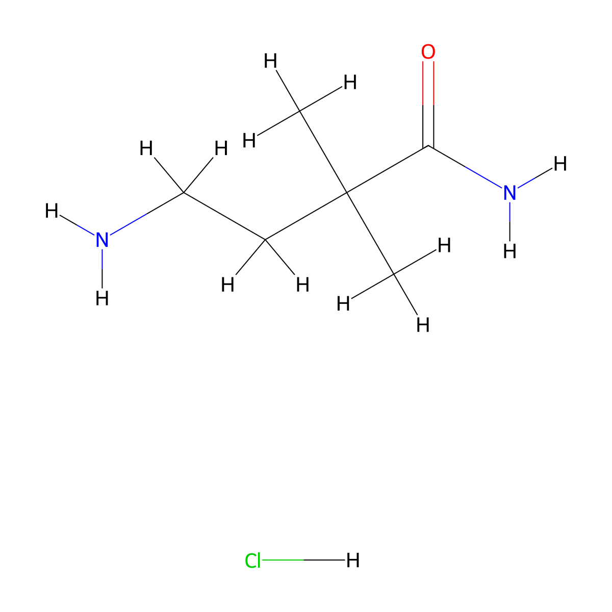 4-Amino-2,2-dimethylbutanamide hydrochloride molecular structure, CAS 1420685-74-0