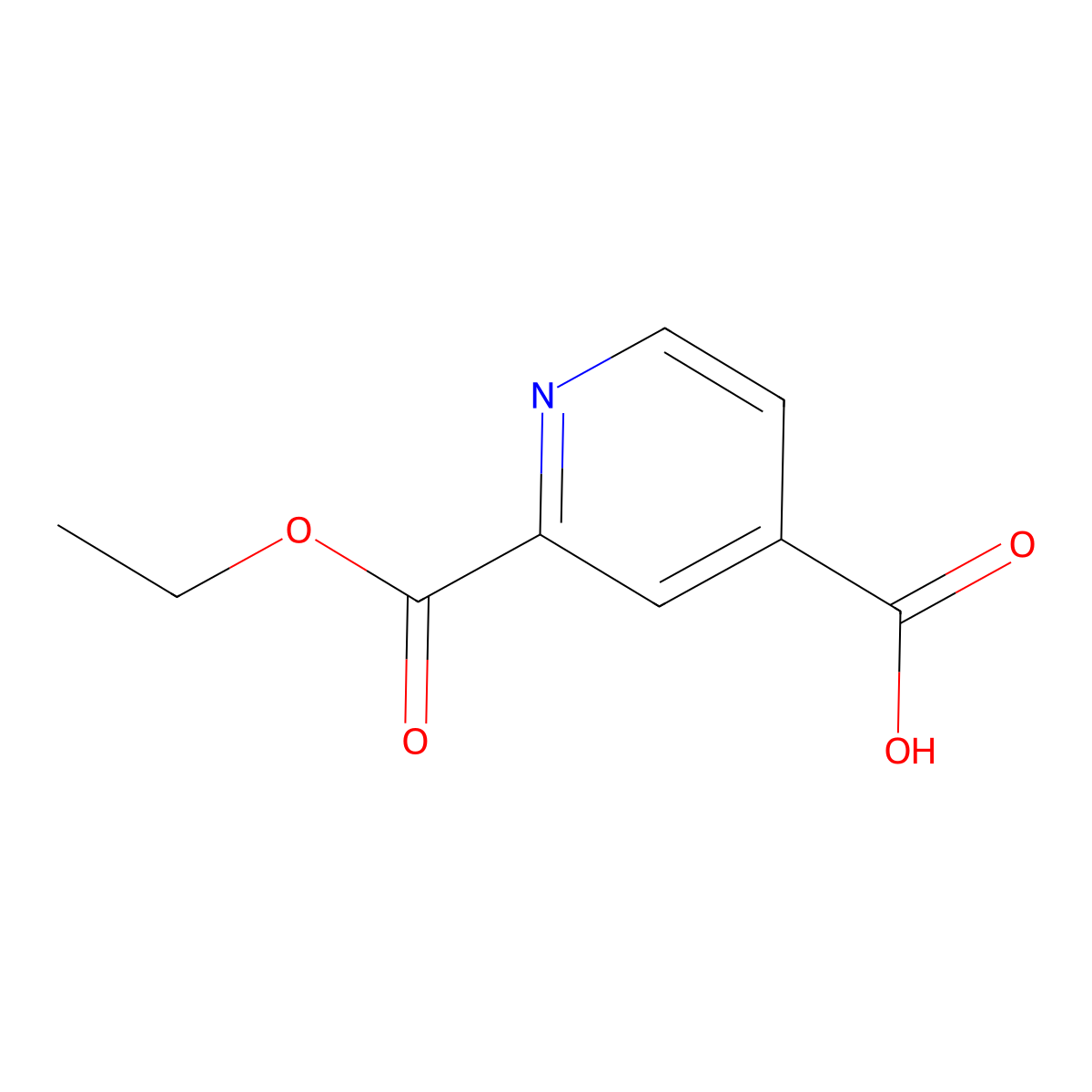 2-(Ethoxycarbonyl)isonicotinic acid molecular structure, CAS 142074-49-5