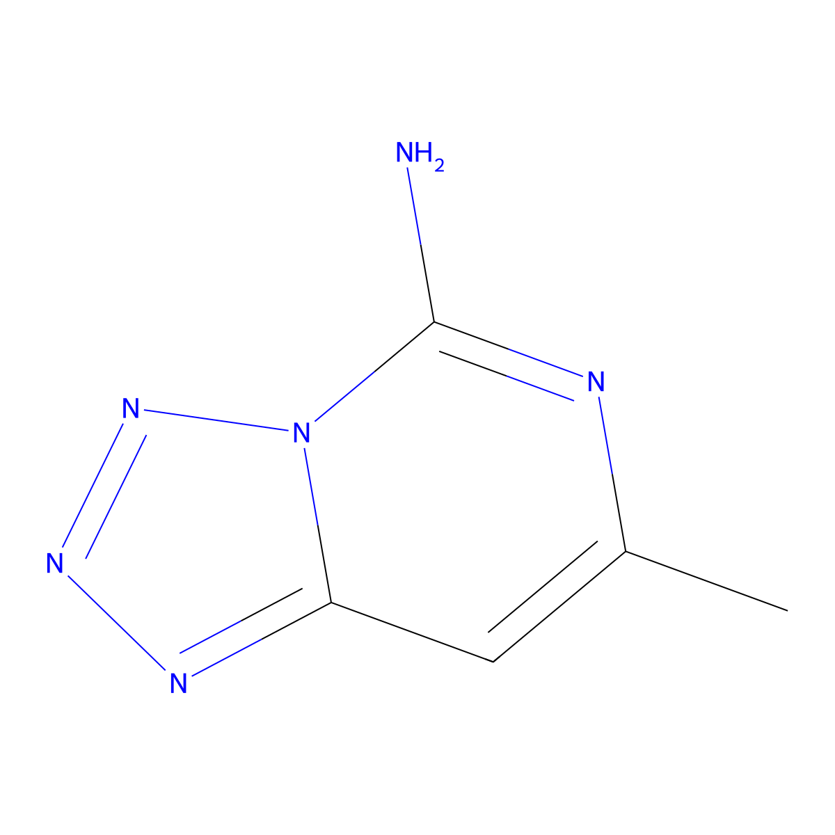7-Methyltetrazolo[1,5-c]pyrimidin-5-amine molecular structure, CAS 142077-41-6