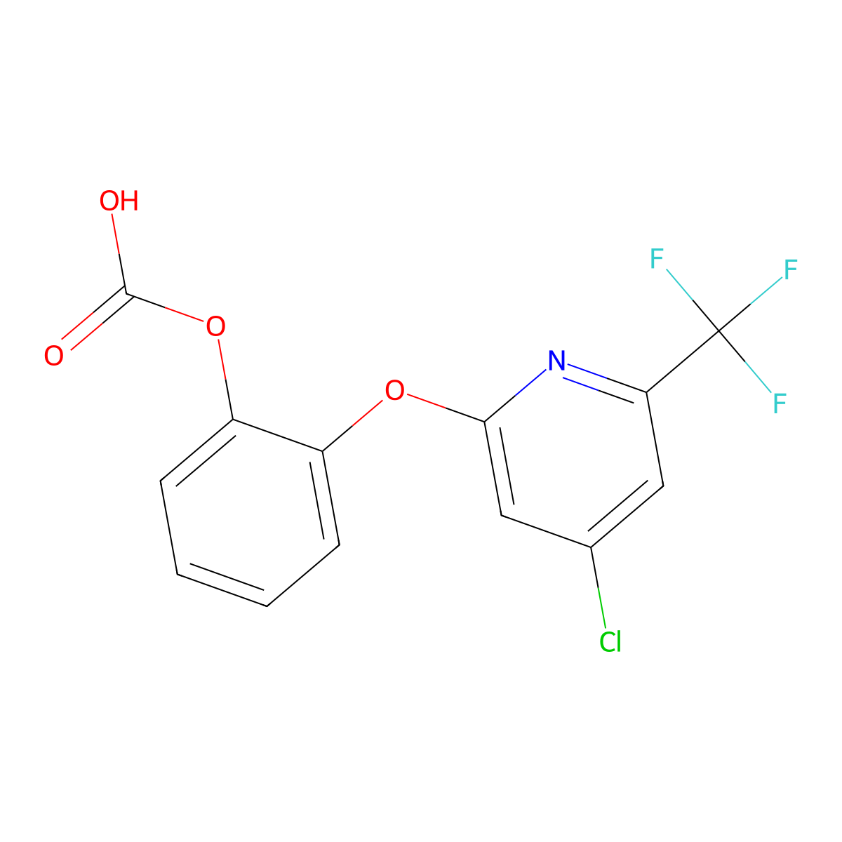 2-{[4-Chloro-6-(trifluoromethyl)pyridin-2-yl]oxy}phenyl hydrogen carbonate molecular structure, CAS 1420776-18-6