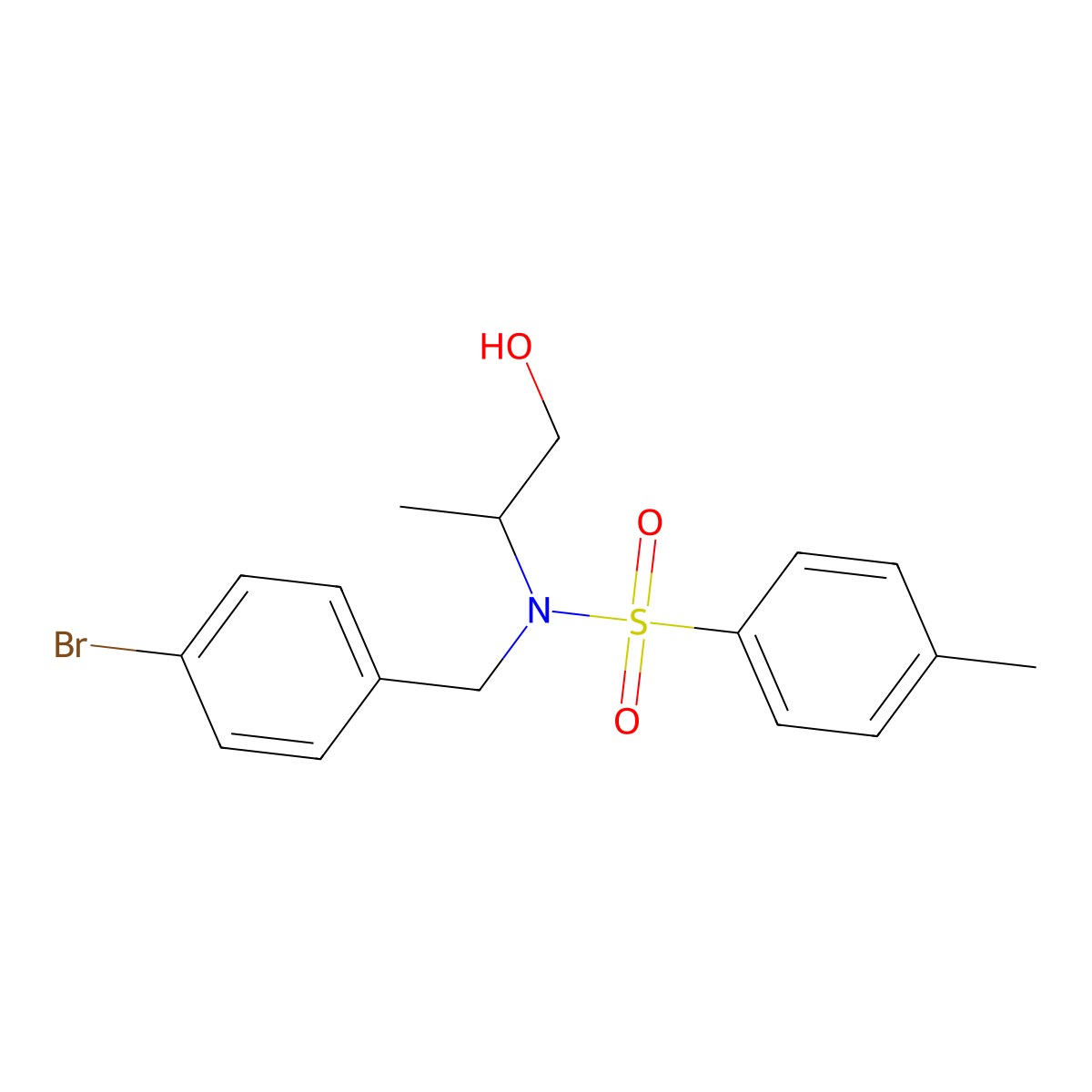 N-(4-Bromobenzyl)-N-tosyl-D-alaninol molecular structure, CAS 1420780-21-7