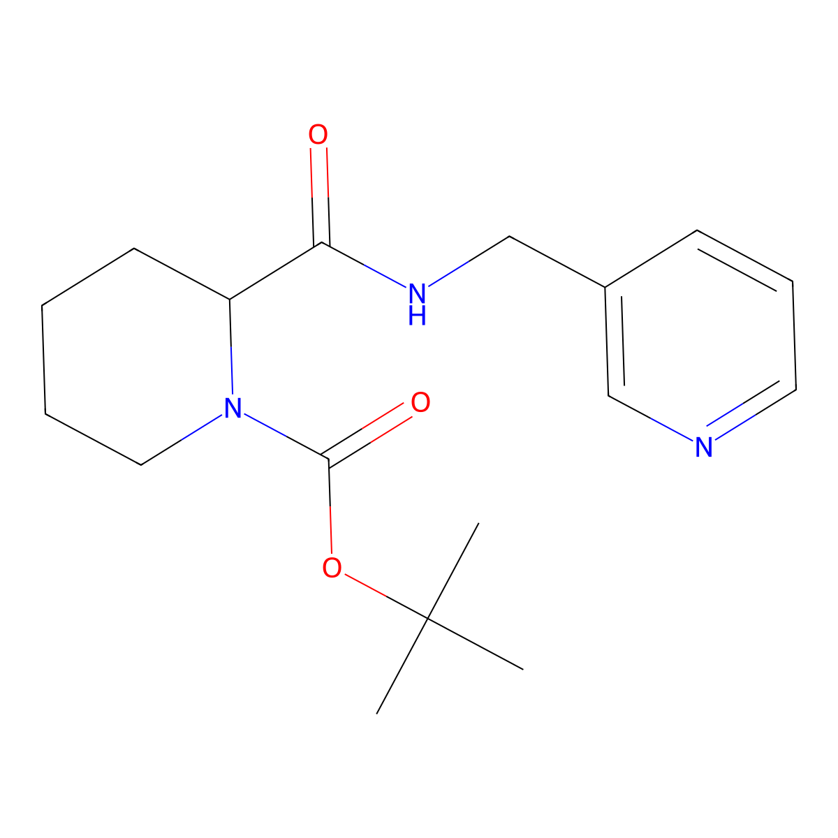 tert-Butyl 2-((pyridin-3-ylmethyl)carbamoyl)piperidine-1-carboxylate molecular structure, CAS 1420784-76-4