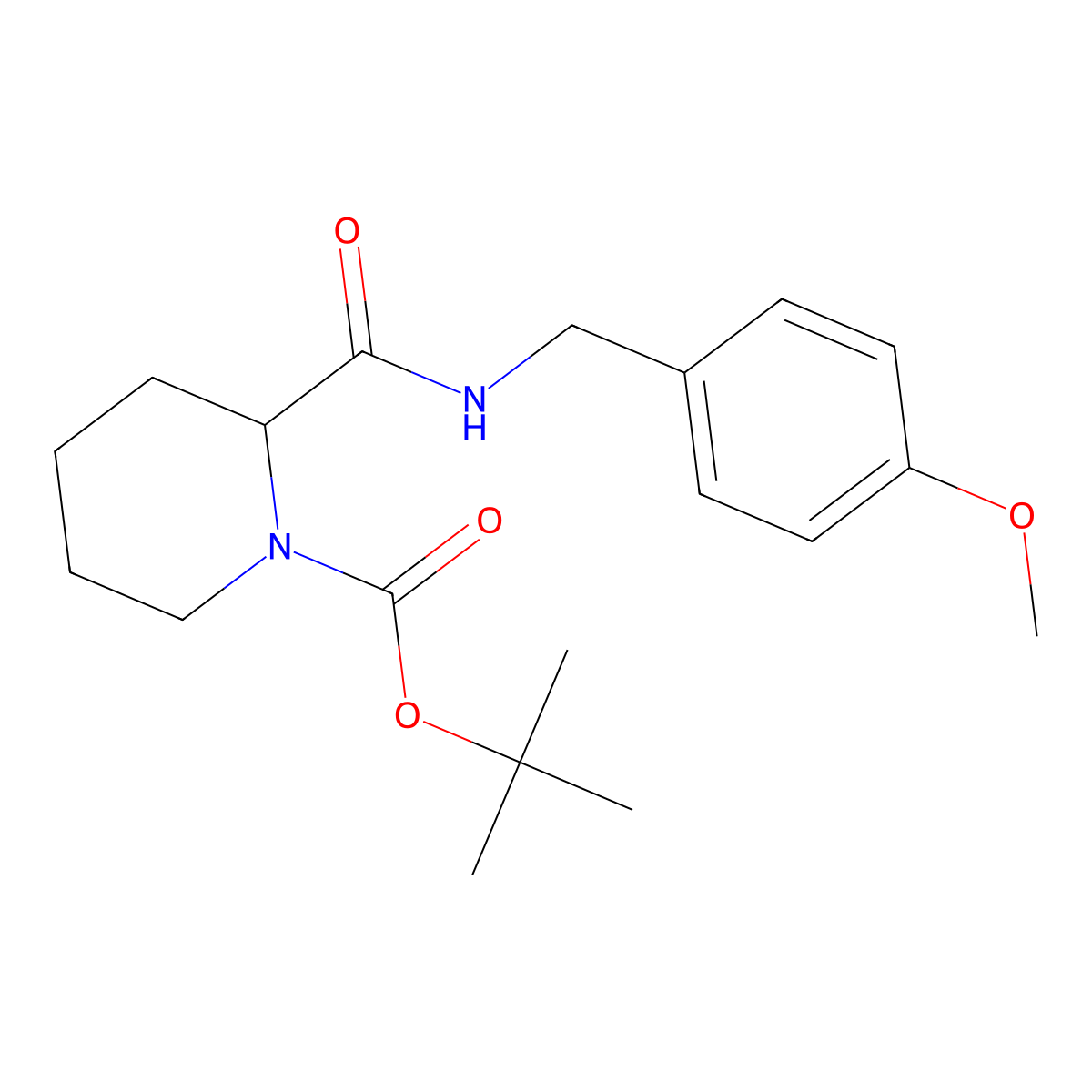 tert-Butyl 2-((4-methoxybenzyl)carbamoyl)piperidine-1-carboxylate molecular structure, CAS 1420785-02-9