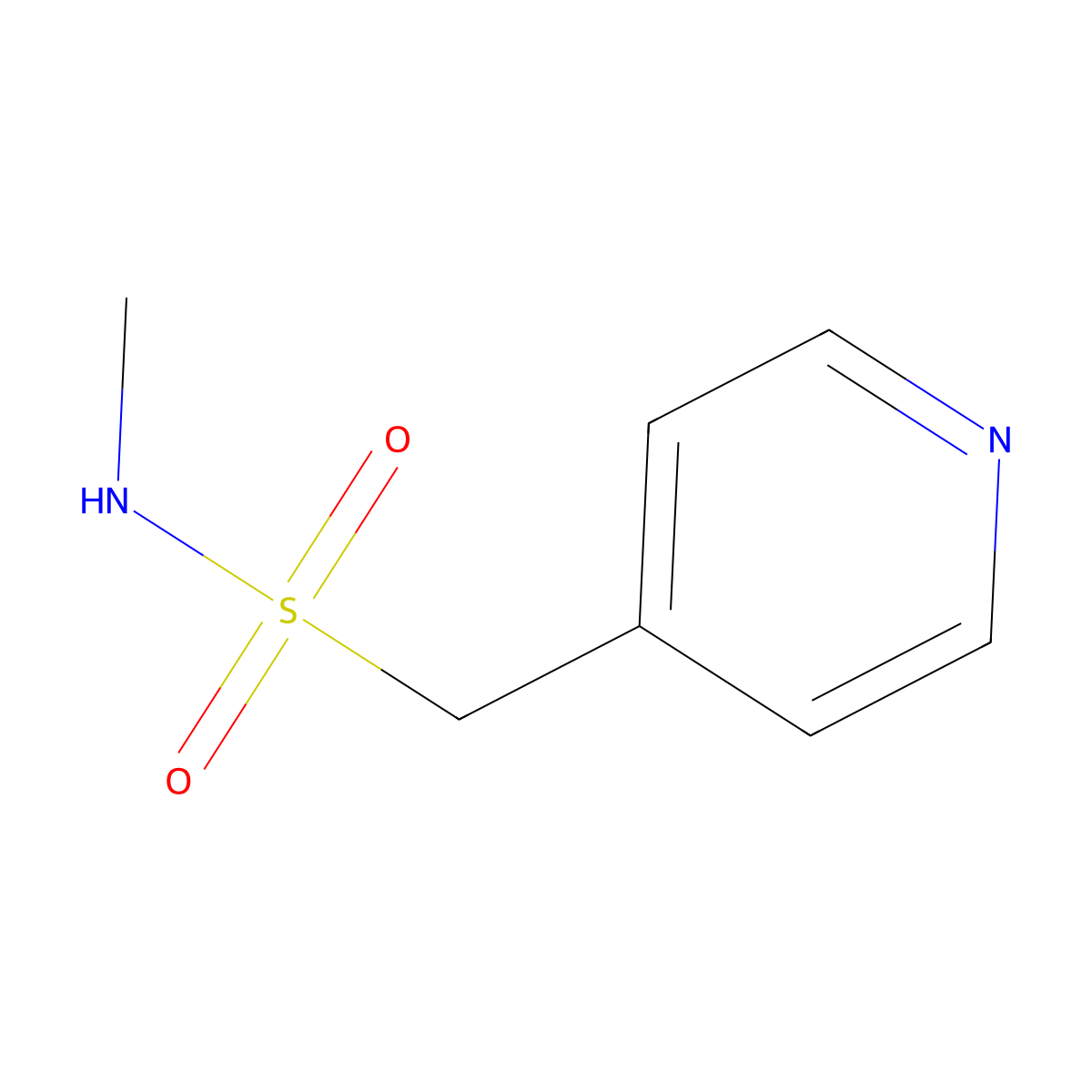 N-methyl-1-(pyridin-4-yl)methanesulfonamide molecular structure, CAS 1420788-29-9