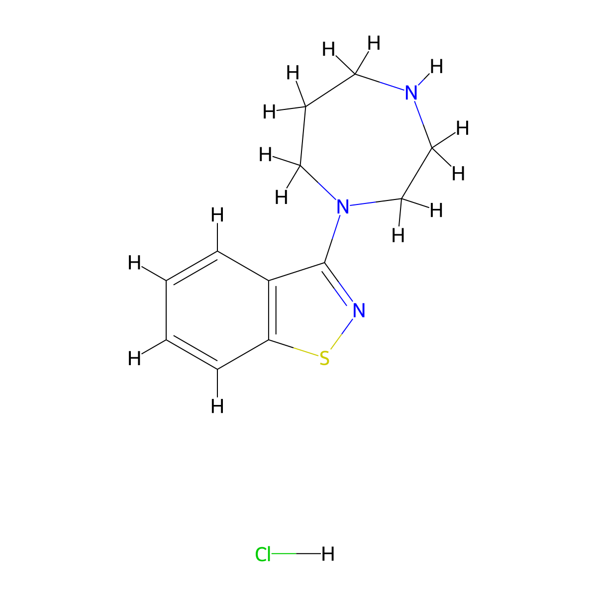 3-(1,4-Diazepan-1-yl)benzo[d]isothiazole hydrochloride molecular structure, CAS 1420789-16-7