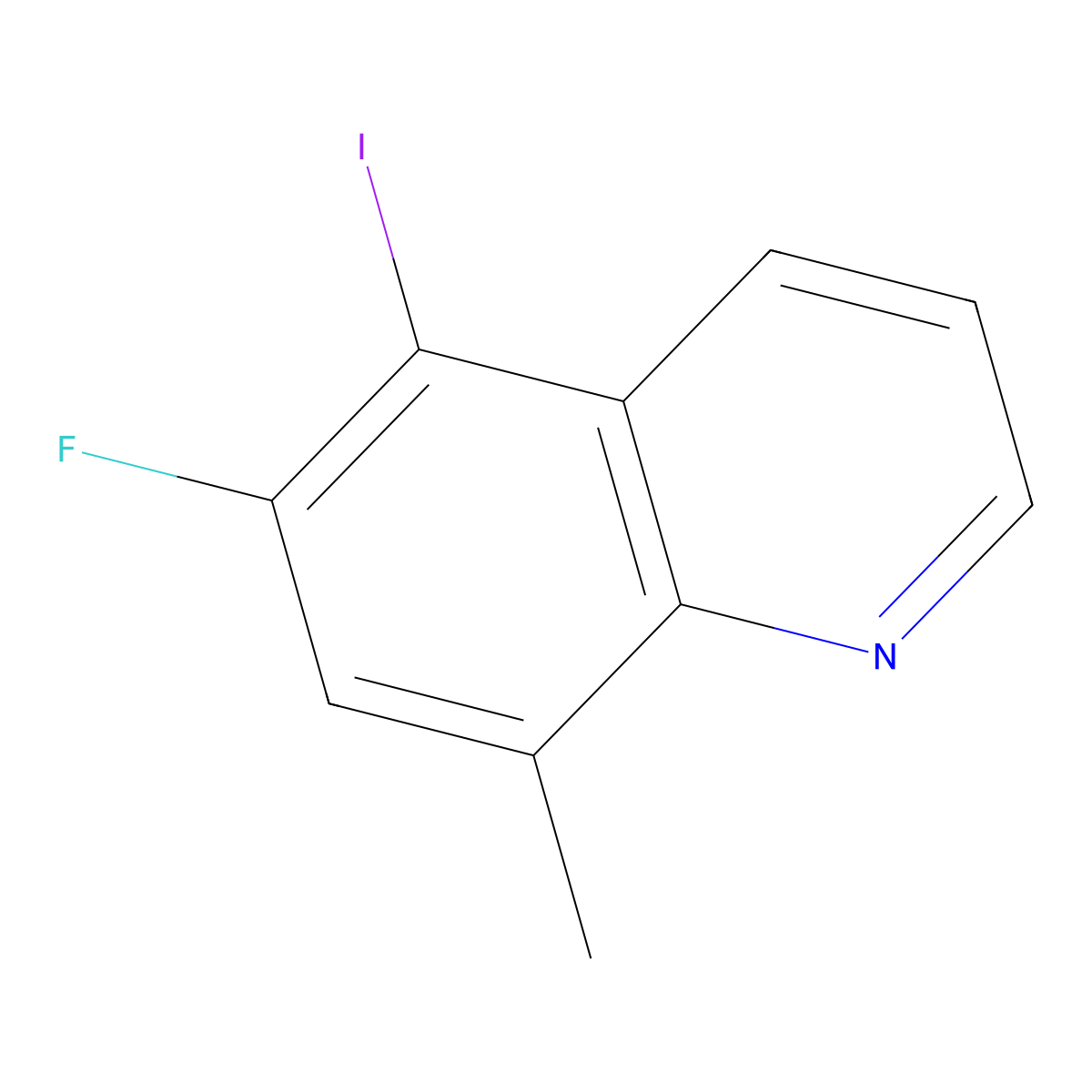 6-Fluoro-5-iodo-8-methylquinoline molecular structure, CAS 1420789-80-5