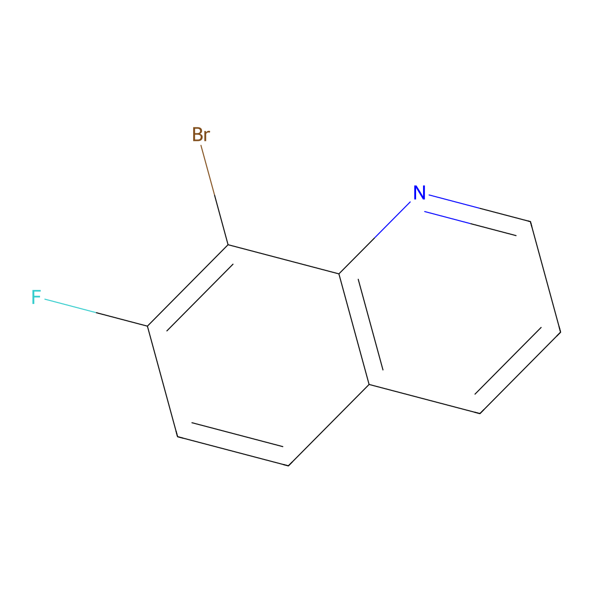 8-Bromo-7-fluoroquinoline molecular structure, CAS 1420790-22-2