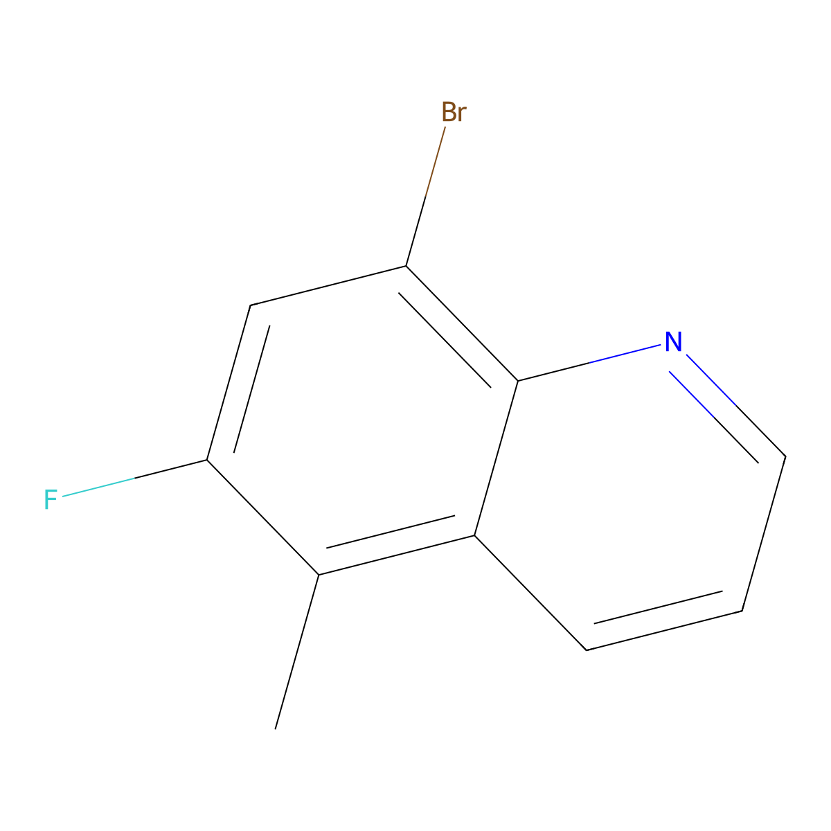 8-Bromo-6-fluoro-5-methylquinoline molecular structure, CAS 1420790-26-6
