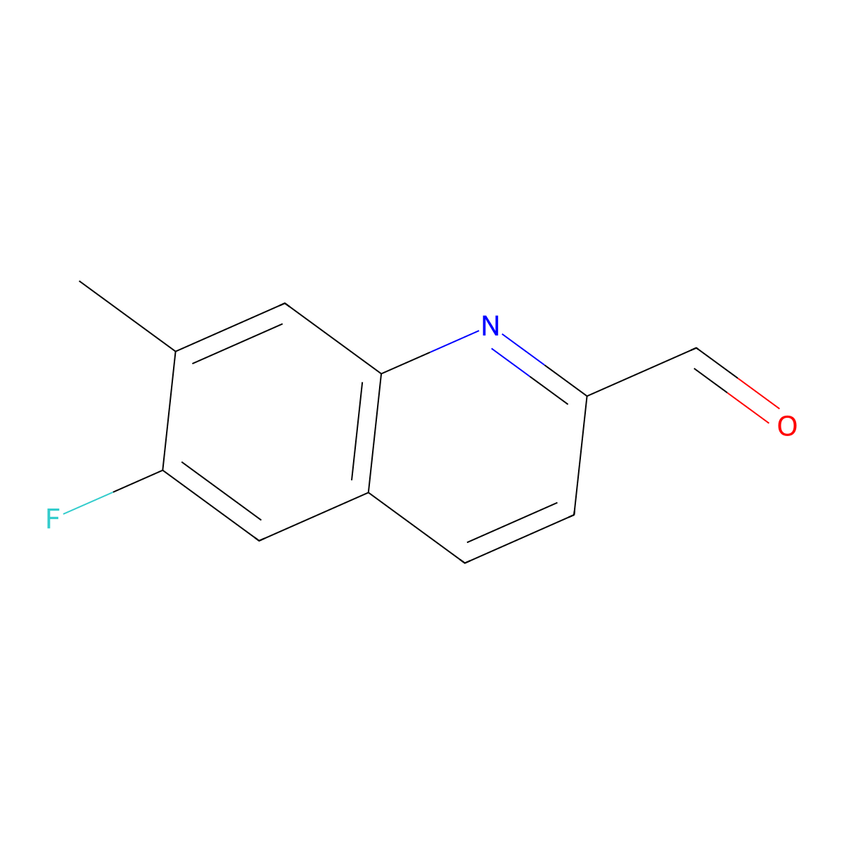 6-Fluoro-7-methylquinoline-2-carbaldehyde molecular structure, CAS 1420790-36-8
