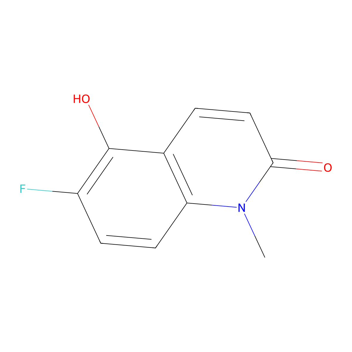 6-Fluoro-5-hydroxy-1-methylquinolin-2(1H)-one molecular structure, CAS 1420790-66-4