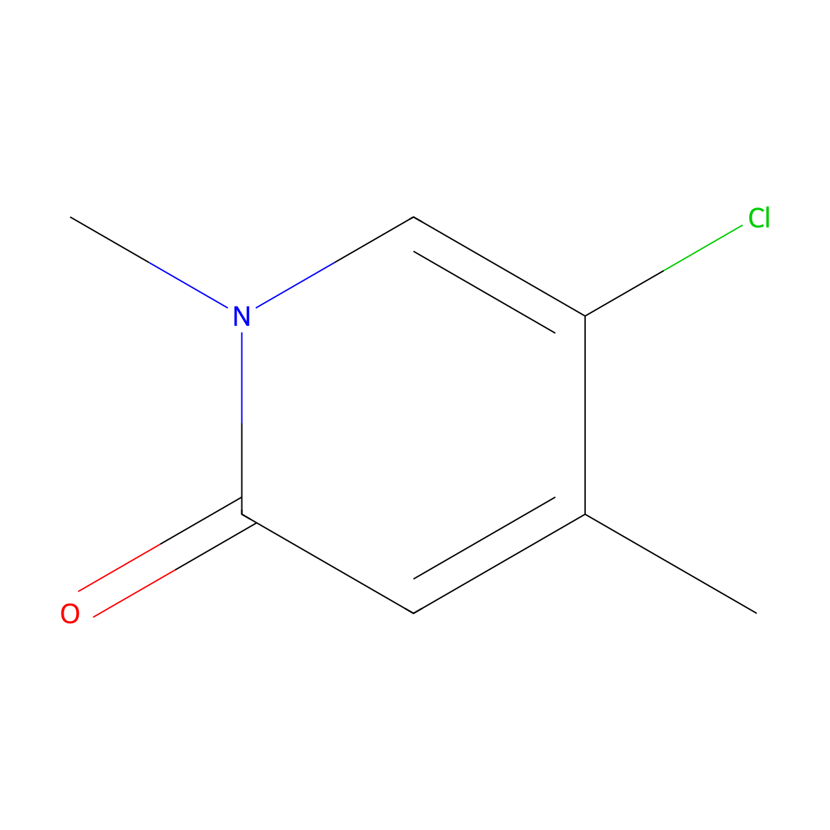 5-chloro-1,4-dimethylpyridin-2(1H)-one molecular structure, CAS 1420790-81-3