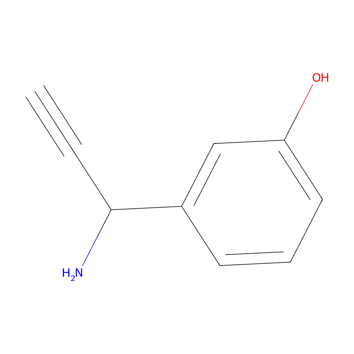 3-(1-Aminoprop-2-yn-1-yl)phenol molecular structure, CAS 1420791-54-3