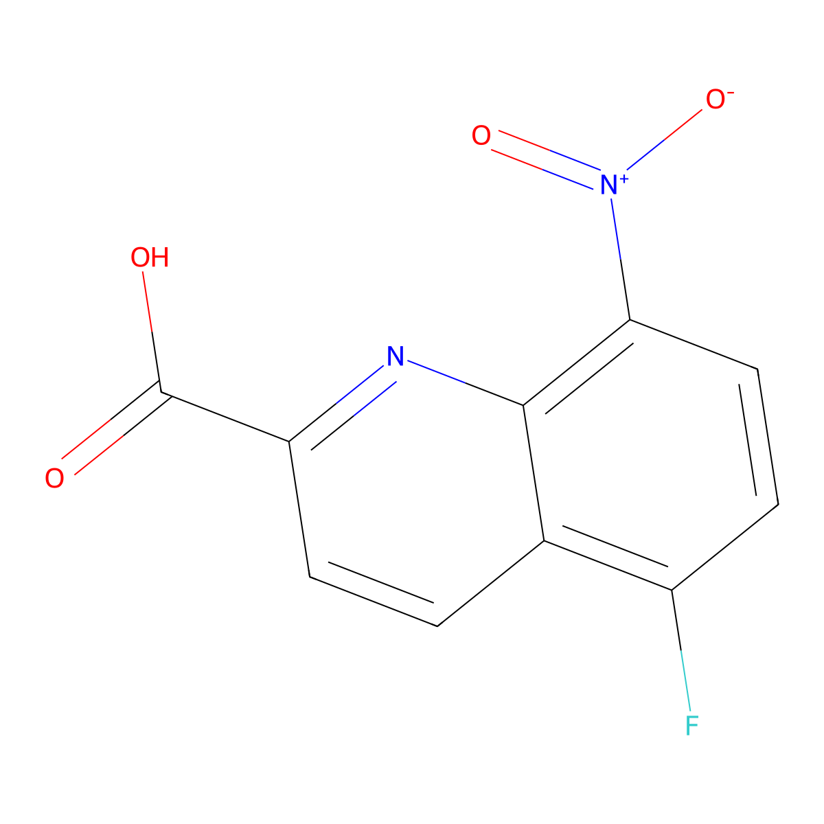 5-Fluoro-8-nitroquinoline-2-carboxylic acid molecular structure, CAS 1420791-65-6