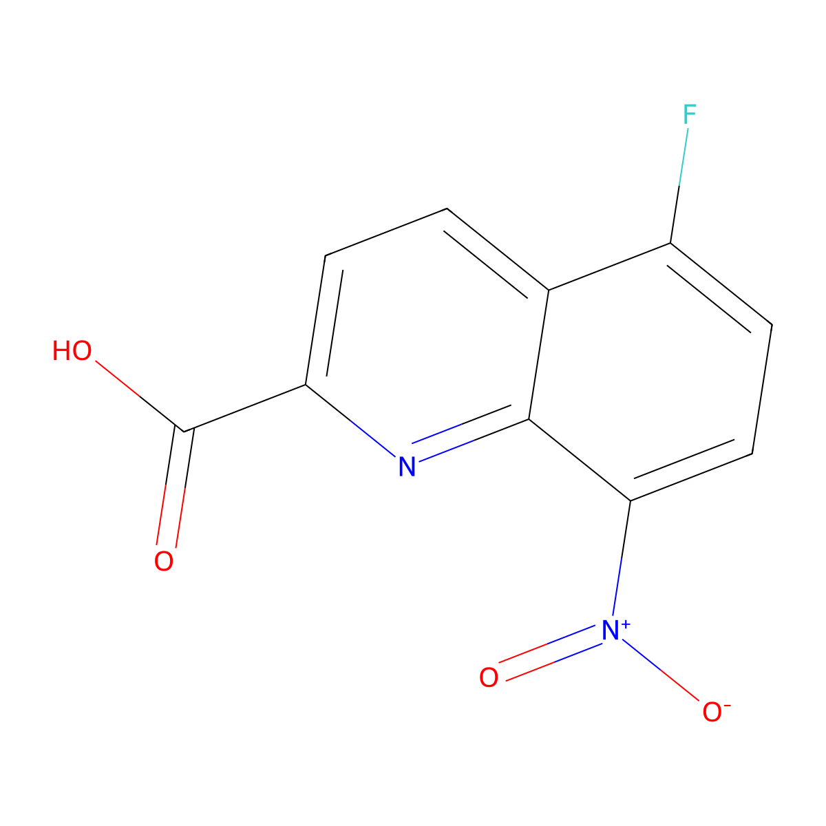 5-Fluoro-8-nitroquinoline-2-carboxylic acid molecular structure, CAS 1420791-65-6