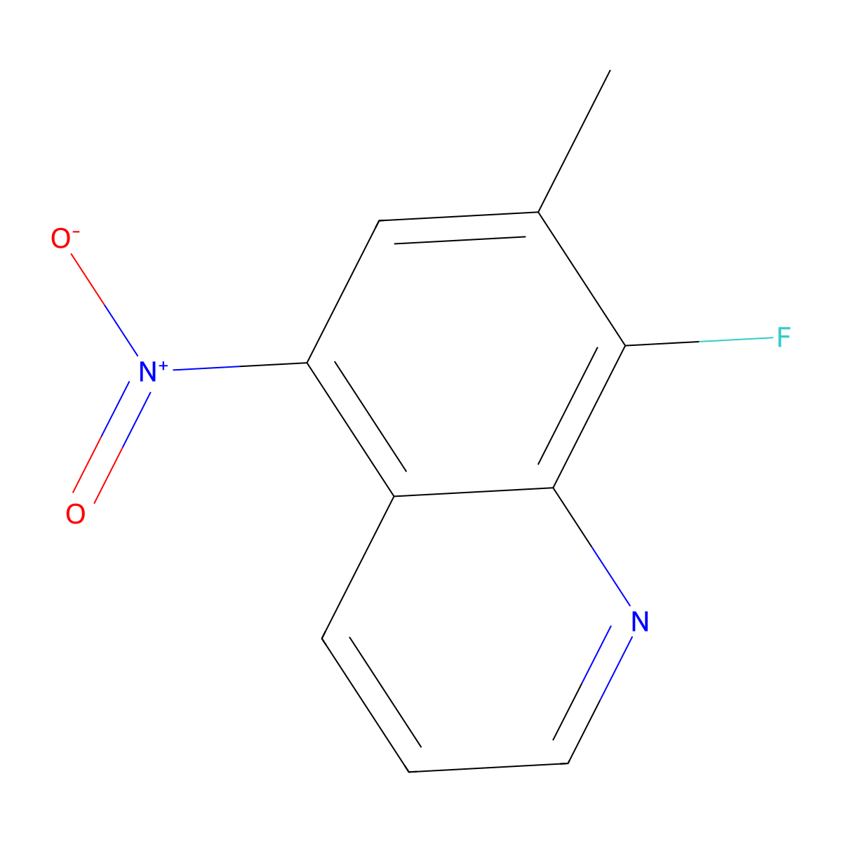 8-Fluoro-7-methyl-5-nitroquinoline molecular structure, CAS 1420791-67-8