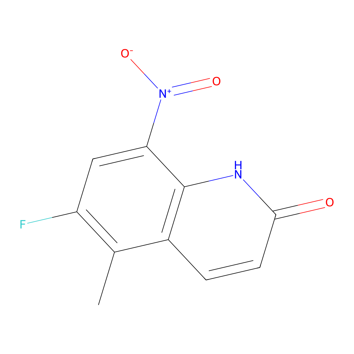 6-Fluoro-5-methyl-8-nitroquinolin-2(1H)-one molecular structure, CAS 1420791-68-9