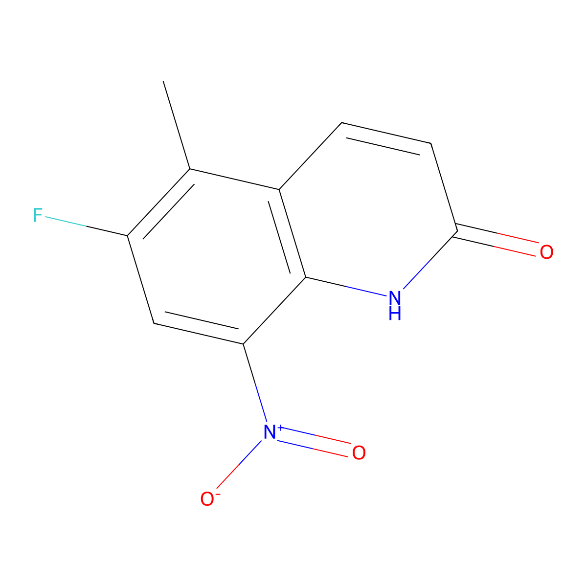 6-Fluoro-5-methyl-8-nitroquinolin-2(1H)-one molecular structure, CAS 1420791-68-9