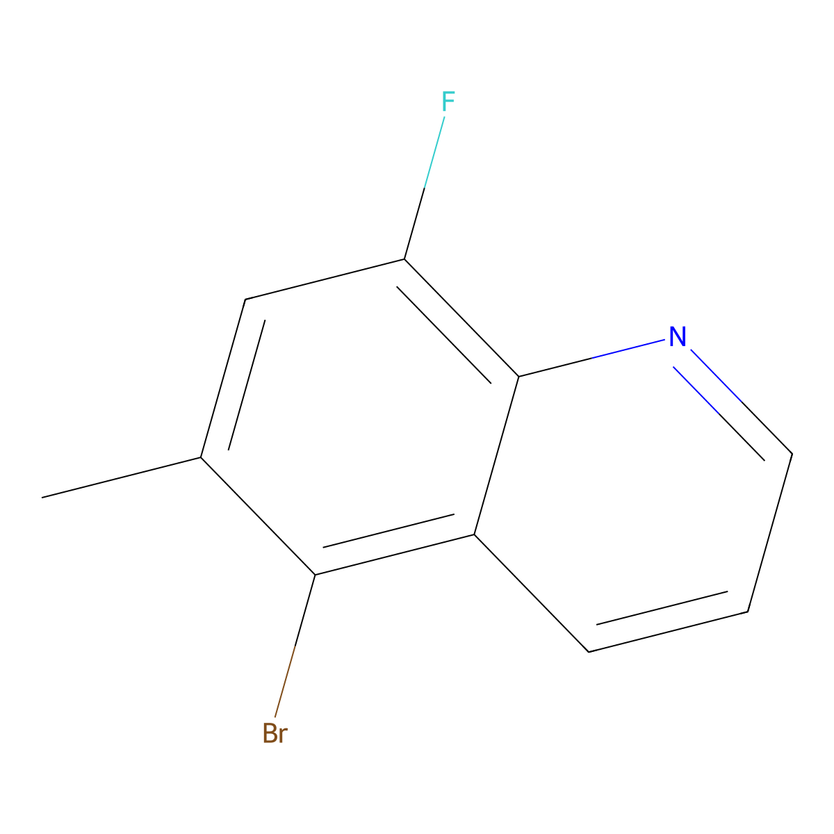 5-Bromo-8-fluoro-6-methylquinoline molecular structure, CAS 1420791-78-1