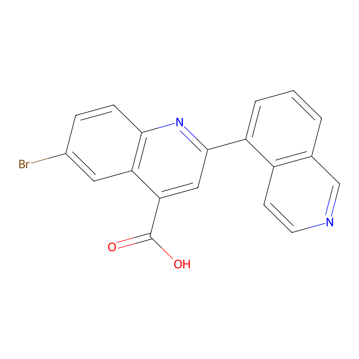 6-Bromo-2-(isoquinolin-5-yl)quinoline-4-carboxylic acid molecular structure, CAS 1420792-16-0